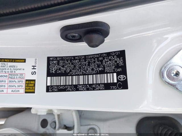 2022 TOYOTA COROLLA HYBRID LE 9