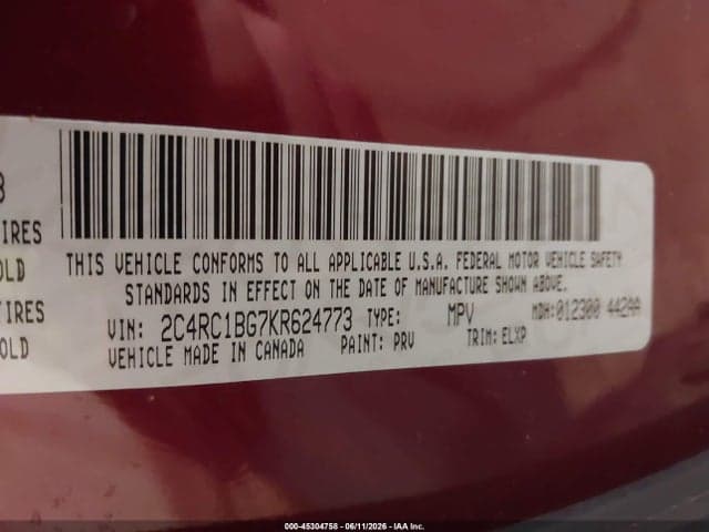 2019 CHRYSLER PACIFICA TOURING L 9