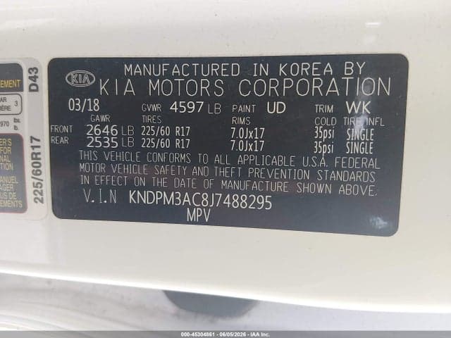 2018 KIA SPORTAGE LX 9