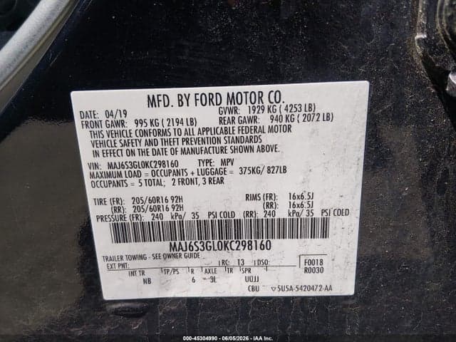 2019 FORD ECOSPORT SE 9