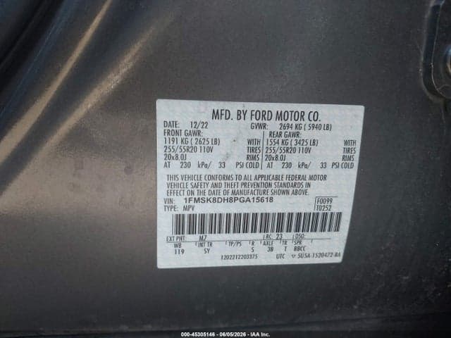 2023 FORD EXPLORER XLT 9