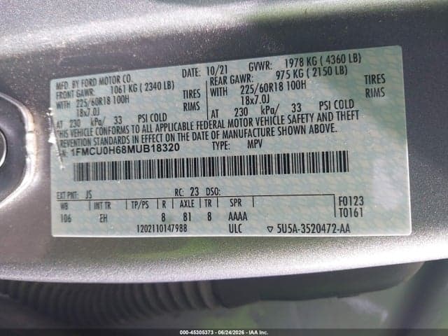 2021 FORD ESCAPE SEL 9