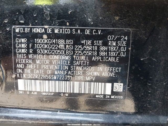 2025 HONDA HR-V AWD SPORT 9