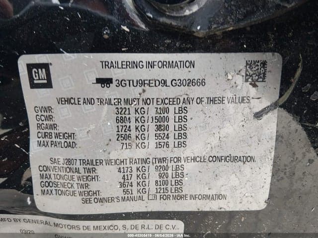 2020 GMC SIERRA 1500 4WD SHORT BOX DENALI 9