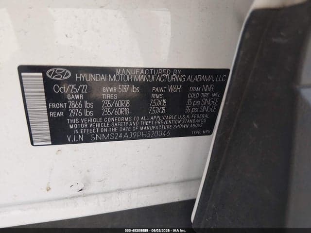 2023 HYUNDAI SANTA FE SEL 9