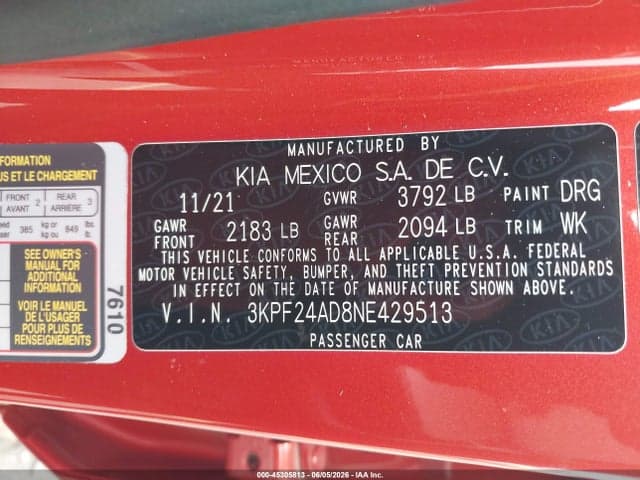2022 KIA FORTE LXS 9
