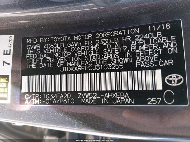 2018 TOYOTA PRIUS PRIME PLUS 9
