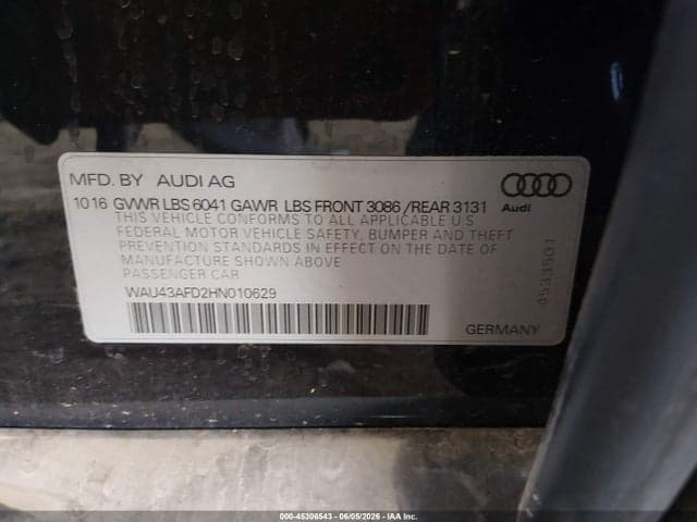 2017 AUDI A8 L SPORT 9