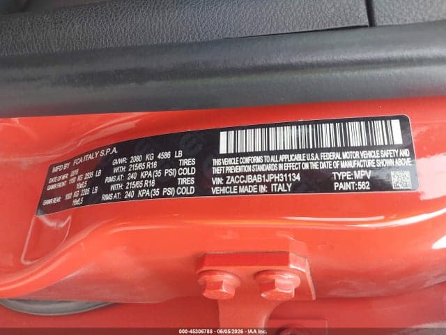 2018 JEEP RENEGADE SPORT 4X4 9