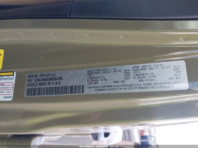 2025 JEEP WRANGLER 4XE WILLYS '41 4XE 9