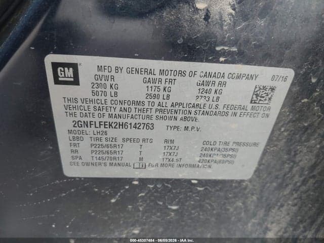 2017 CHEVROLET EQUINOX LT 9