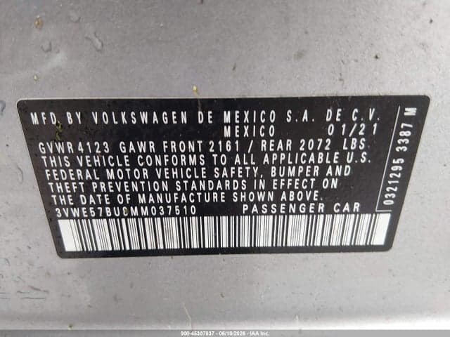 2021 VOLKSWAGEN JETTA 1.4T SEL 9