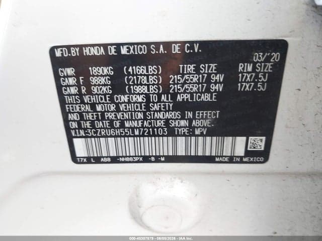 2020 HONDA HR-V AWD EX 9