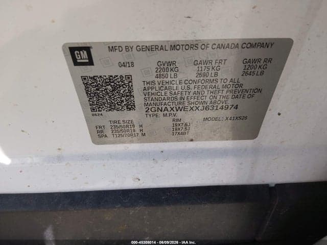 2018 CHEVROLET EQUINOX PREMIER 9
