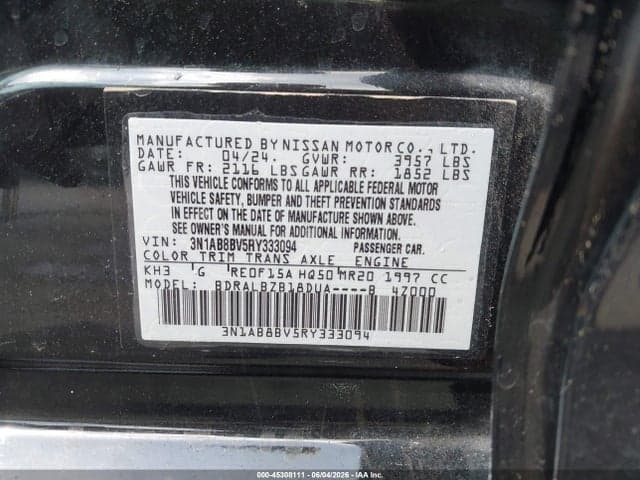 2024 NISSAN SENTRA S XTRONIC CVT 9