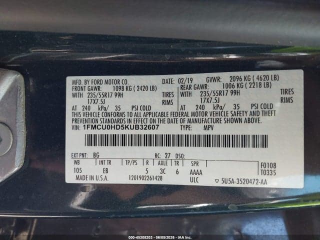 2019 FORD ESCAPE SEL 9