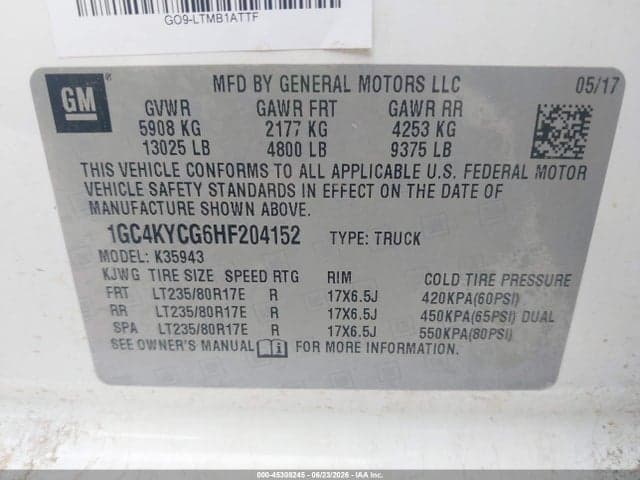 2017 CHEVROLET SILVERADO 3500HD WT 9
