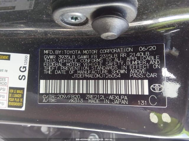 2021 TOYOTA COROLLA LE 9