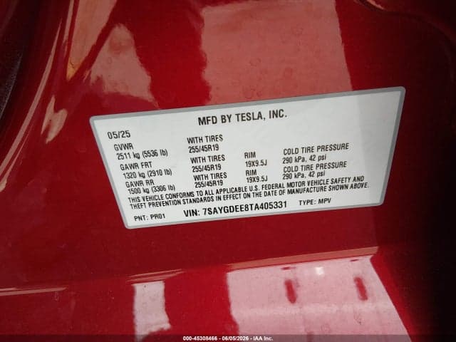 2026 TESLA MODEL Y 9