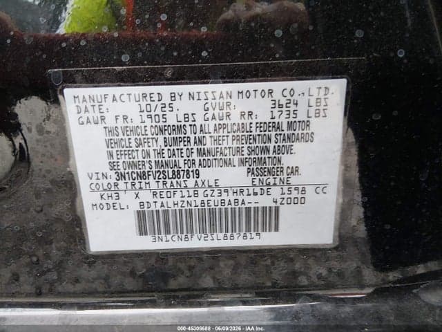 2025 NISSAN VERSA 1.6 SR 9