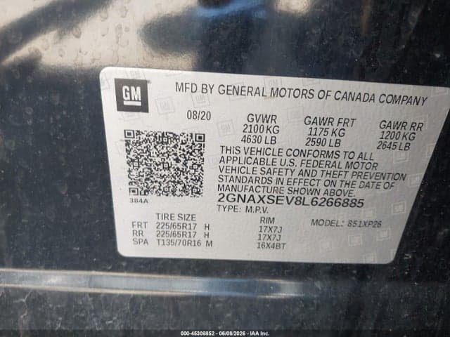 2020 CHEVROLET EQUINOX AWD LS 9