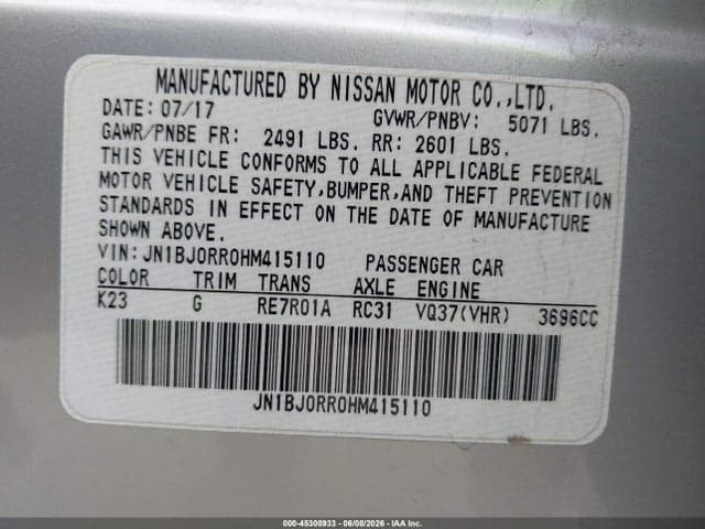 2017 INFINITI QX50 9