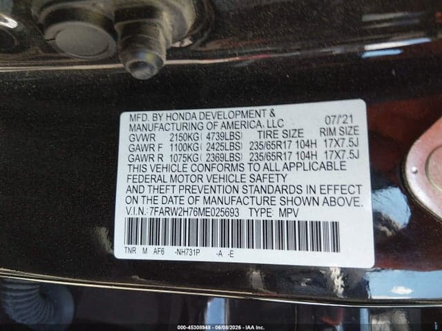 2021 HONDA CR-V AWD SPECIAL EDITION 9