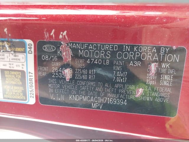 2017 KIA SPORTAGE LX 9