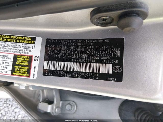 2020 TOYOTA CAMRY SE 9