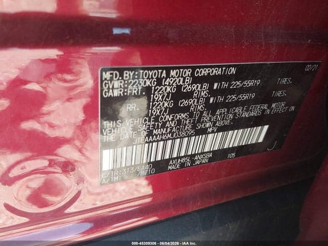 2021 TOYOTA VENZA LIMITED 9