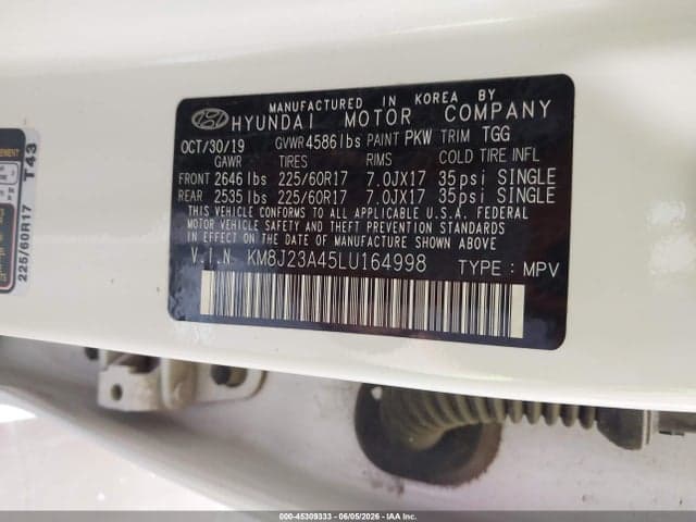 2020 HYUNDAI TUCSON SE 9