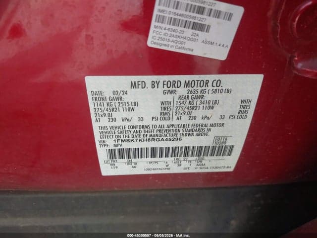 2024 FORD EXPLORER ST-LINE 9