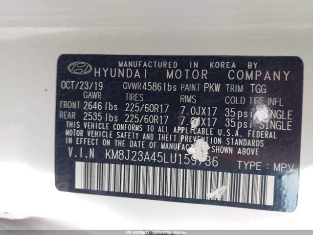 2020 HYUNDAI TUCSON SE 9