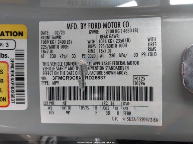 2023 FORD BRONCO SPORT OUTER BANKS 9