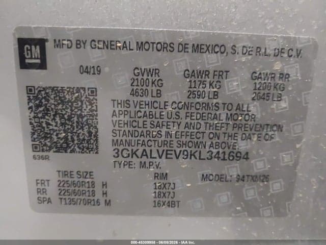2019 GMC TERRAIN SLT 9