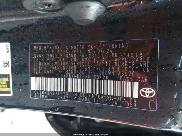 2024 TOYOTA COROLLA LE 9