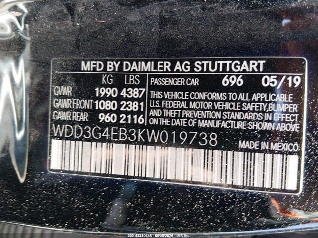 2019 MERCEDES-BENZ A 220 9