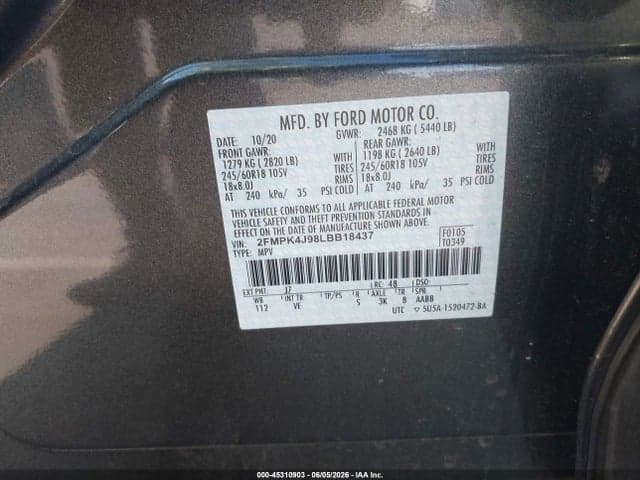 2020 FORD EDGE SEL 9