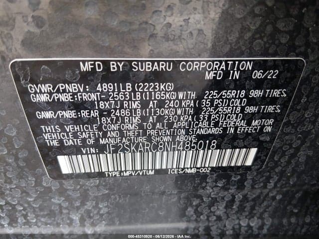 2022 SUBARU FORESTER TOURING 9