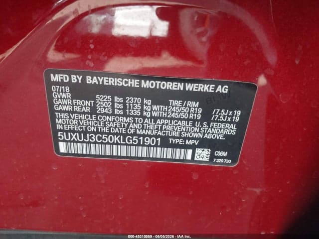 2019 BMW X4 XDRIVE30I 9
