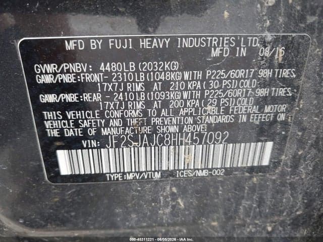 2017 SUBARU FORESTER 2.5I LIMITED 9