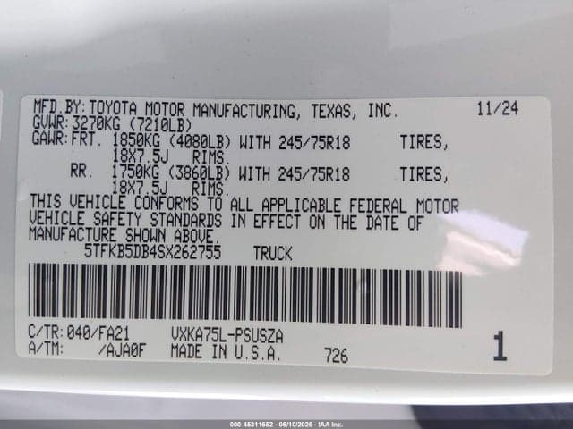 2025 TOYOTA TUNDRA SR 9