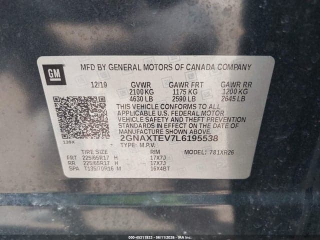 2020 CHEVROLET EQUINOX AWD 2FL 9