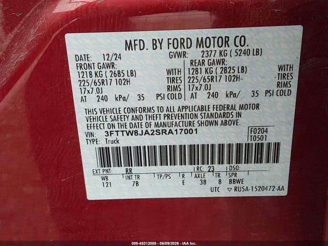 2025 FORD MAVERICK XLT 9