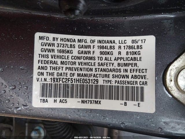 2017 HONDA CIVIC LX 9