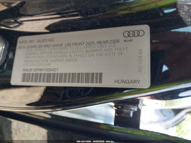 2017 AUDI S3 PREMIUM PLUS 9