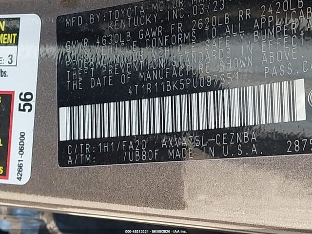 2023 TOYOTA CAMRY LE 9