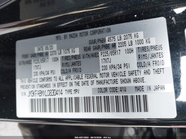 2020 MAZDA CX-5 SPORT 9