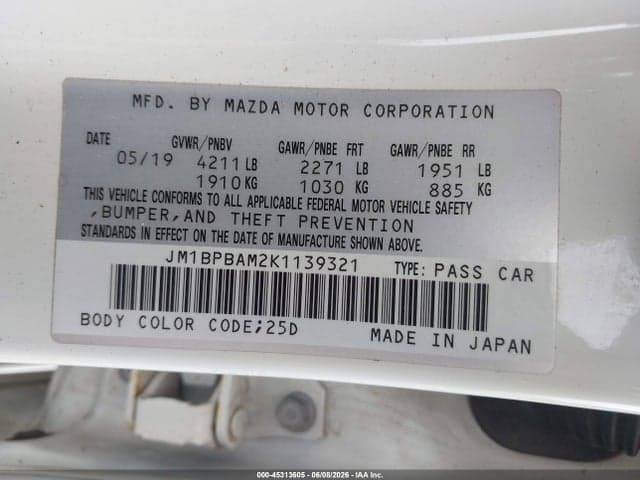 2019 MAZDA MAZDA3 SELECT PACKAGE 9