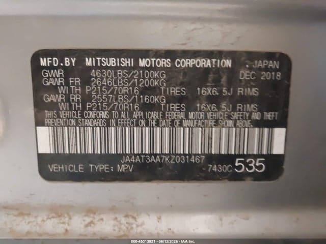 2019 MITSUBISHI ECLIPSE CROSS ES 9